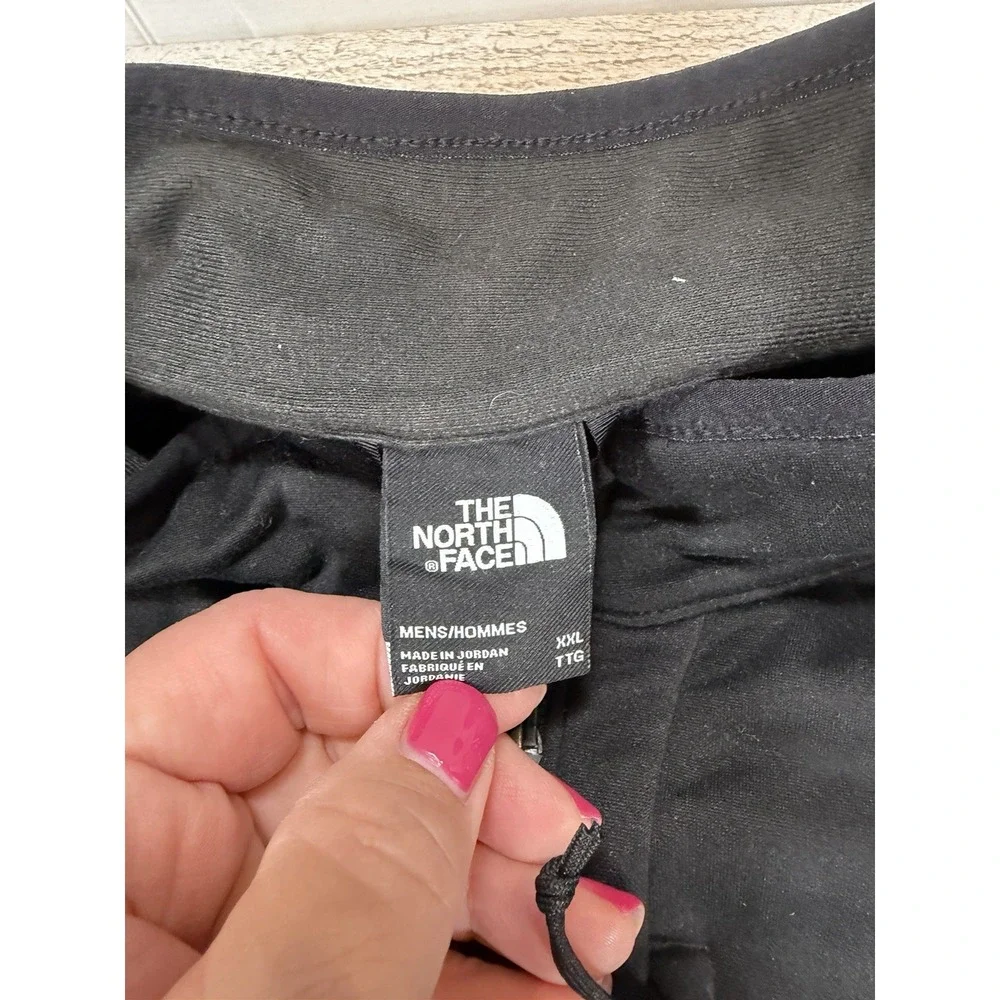 The North Face Mens XXL Black Full Zip Fleece Jacket Stretch Zip Pockets TNF